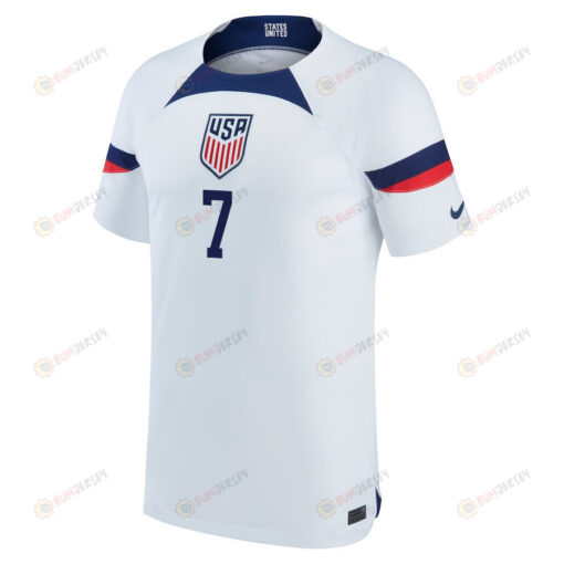 USA National Team FIFA World Cup Qatar 2022 Patch Shaq Moore 7 Home Jersey