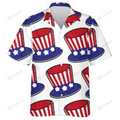 USA Symbol American Flag Hat Pattern Stripes And Stars Hawaiian Shirt