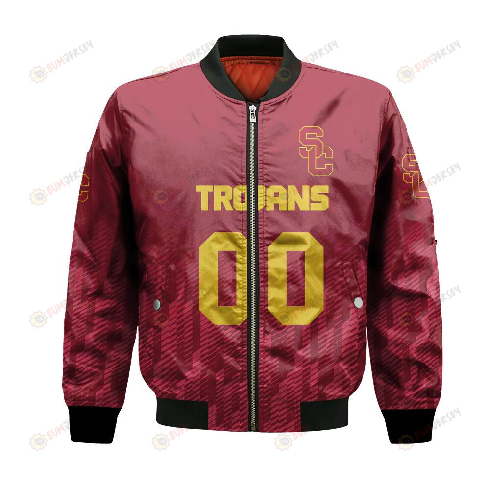 USC Trojans Bomber Jacket 3D Printed Team Logo Custom Text And Number