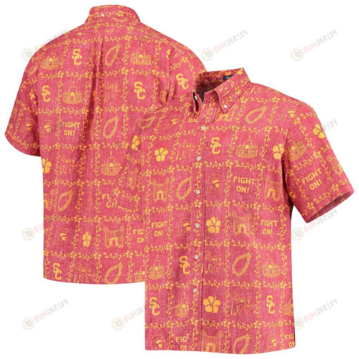 USC Trojans Cardinal Classic Hawaiian Shirt