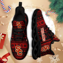 USC Trojans Logo Brocade Pattern 3D Max Soul Sneaker Shoes