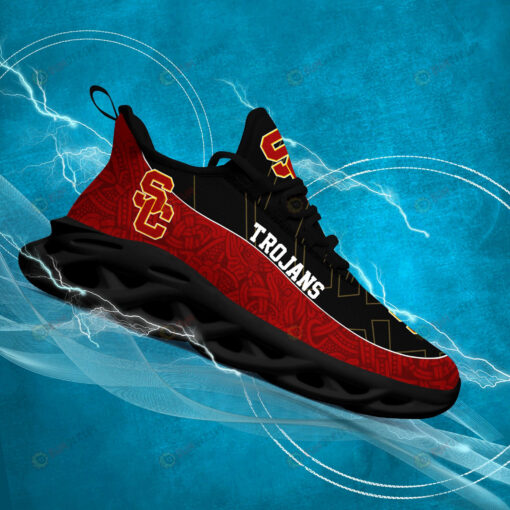 USC Trojans Logo Texture Pattern 3D Max Soul Sneaker Shoes