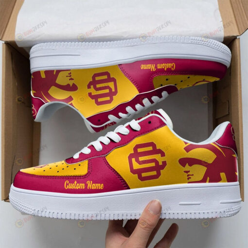 USC Trojans Mascot Team Logo Air Force 1 Shoes Custom Name