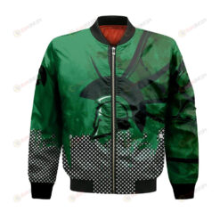 USC Upstate Spartans Bomber Jacket 3D Printed Basketball Net Grunge Pattern