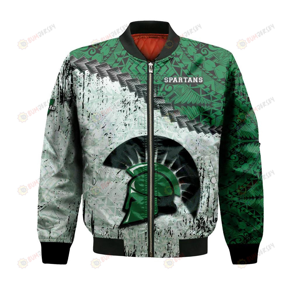 USC Upstate Spartans Bomber Jacket 3D Printed Grunge Polynesian Tattoo