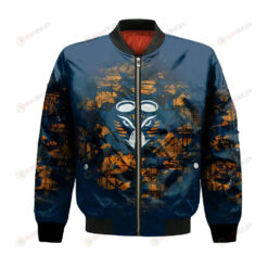 UT Martin Skyhawks Bomber Jacket 3D Printed Camouflage Vintage