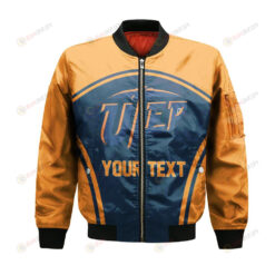 UTEP Miners Bomber Jacket 3D Printed Custom Text And Number Curve Style Sport