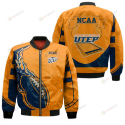 UTEP Miners Bomber Jacket 3D Printed - Fire Football