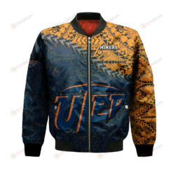 UTEP Miners Bomber Jacket 3D Printed Grunge Polynesian Tattoo