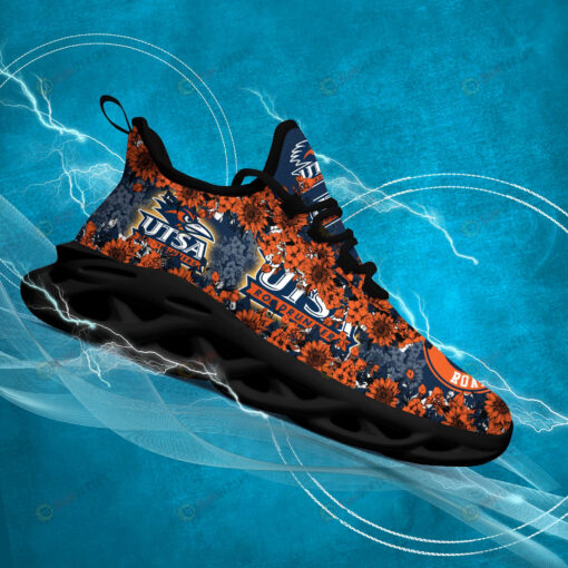 UTSA Roadrunners Logo Flower Pattern 3D Max Soul Sneaker Shoes