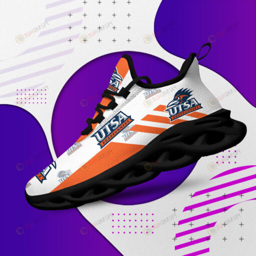 UTSA Roadrunners Logo Orange Stripe Pattern 3D Max Soul Sneaker Shoes