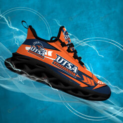 UTSA Roadrunners Logo Pattern 3D Max Soul Sneaker Shoes In Orange Blue