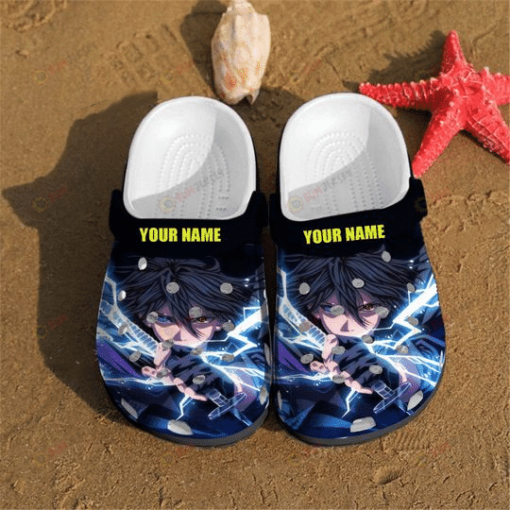 Uchiha Sasuke Anime Custom Name Crocs Crocband Clog Comfortable Water Shoes For Fans - AOP Clog