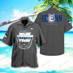 Uconn Huskies NCAA Champions 2023 Made Four This Hawaiian Shirt SH1 - Gray