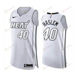 Udonis Haslem White Hot 40 Miami Heat 2022 Playoffs Jersey