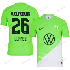 Ulysses Llanez 26 VfL Wolfsburg 2023-24 Home Men Jersey - Green