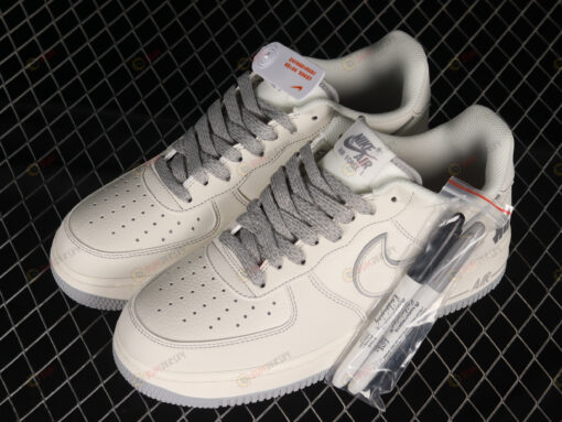 Undefeated x Nike Air Force 1 07 Low Cream Light Grey Shoes Sneakers