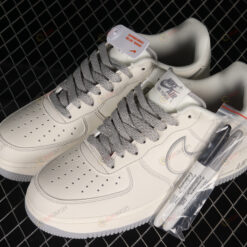 Undefeated x Nike Air Force 1 07 Low Cream Light Grey Shoes Sneakers