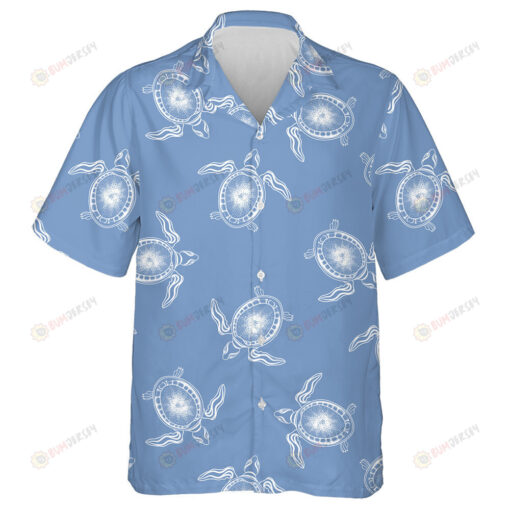 Underwater Sealife With Seaweed Plants Fishes And Turtles Hawaiian Shirt