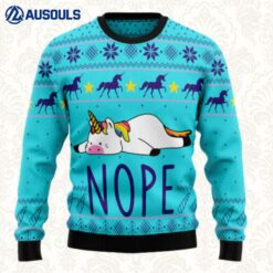 Unicorn Nope Ugly Sweaters For Men Women Unisex