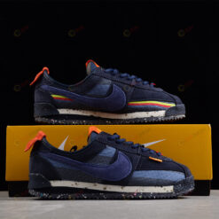 Union LA x Nike Cortez Black Dark Grey Blue Shoes Sneakers