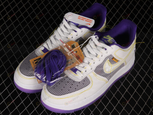 Union X Nike Air Force 1 Low White Court Purple Opti Yellow Shoes Sneakers