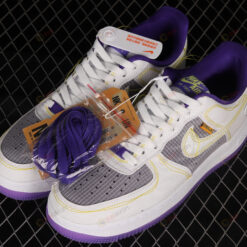 Union X Nike Air Force 1 Low White Court Purple Opti Yellow Shoes Sneakers