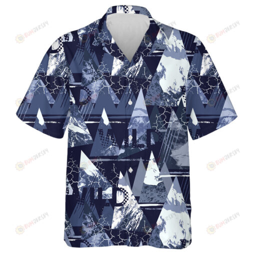 Urban Wild Mountains Camouflage Geometry Pattern Hawaiian Shirt