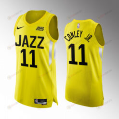 Utah Jazz 11 Mike Conley Jr. Yellow Jersey 2022-23 Icon Edition