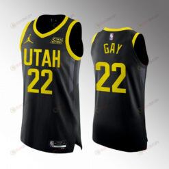 Utah Jazz 22 Rudy Gay Black Jersey 2022-23 Statement Edition