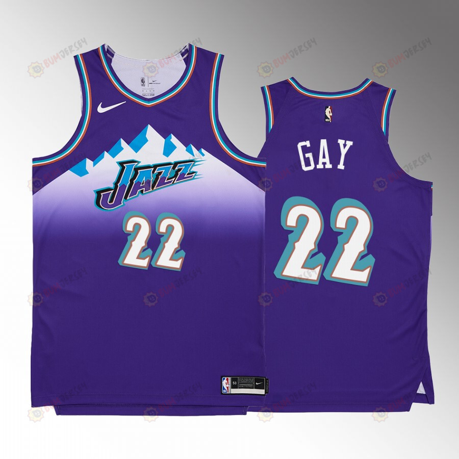 Utah Jazz 22 Rudy Gay Purple Jersey 2022-23 Classic Edition