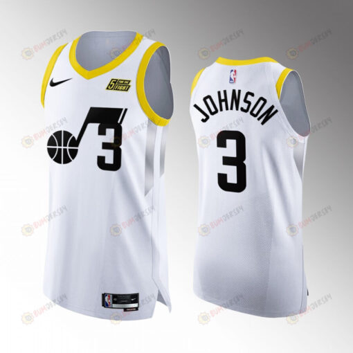 Utah Jazz 3 Stanley Johnson White Jersey 2022-23 Association Edition