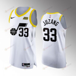 Utah Jazz 33 Johnny Juzang White Jersey 2022-23 Association Edition