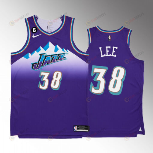 Utah Jazz 38 Saben Lee Purple Jersey 2022-23 Classic Edition