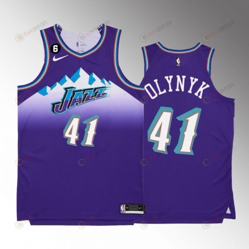 Utah Jazz 41 Kelly Olynyk Purple Jersey 2022-23 Classic Edition