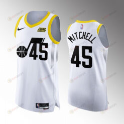 Utah Jazz 45 Donovan Mitchell White Jersey 2022-23 Association Edition