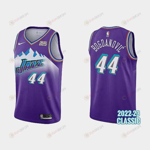 Utah Jazz Bojan Bogdanovic 44 2022-23 Classic Edition Purple Men Jersey