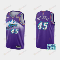 Utah Jazz Donovan Mitchell 45 2022-23 Classic Edition Purple Men Jersey