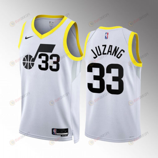 Utah Jazz Johnny Juzang 33 2022-23 Association Edition White Jersey