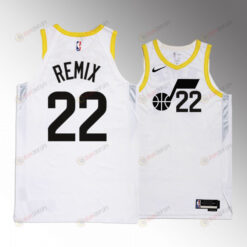 Utah Jazz Remix 22 2022-23 White Association Edition Jersey Yth