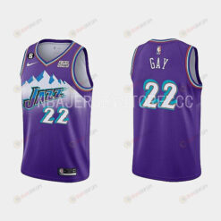 Utah Jazz Rudy Gay 22 2022-23 Classic Edition Purple Men Jersey