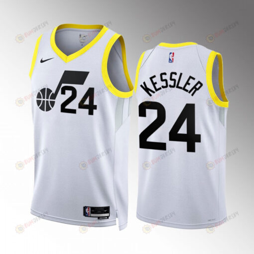 Utah Jazz Walker Kessler 24 2022-23 Association Edition White Jersey