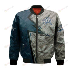 Utah State Aggies Bomber Jacket 3D Printed Abstract Pattern Sport