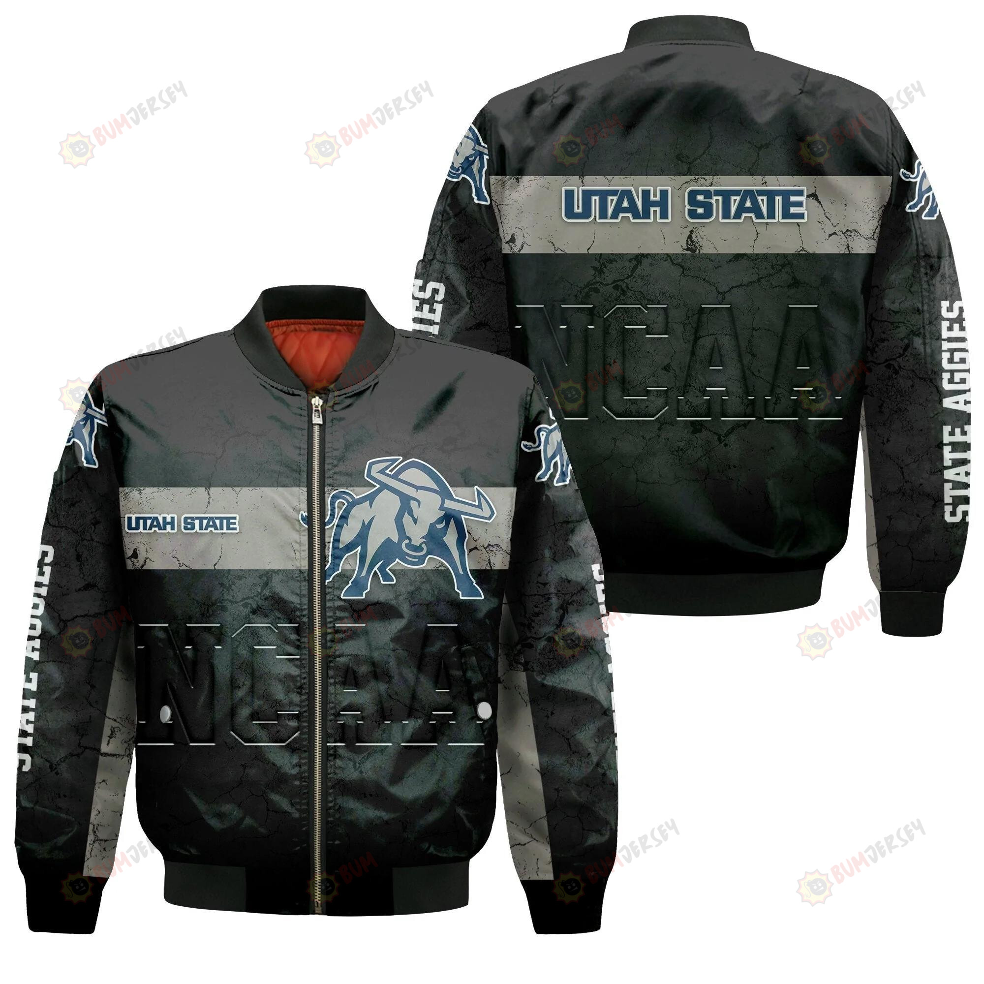 Utah State Aggies Bomber Jacket 3D Printed - Champion Legendary