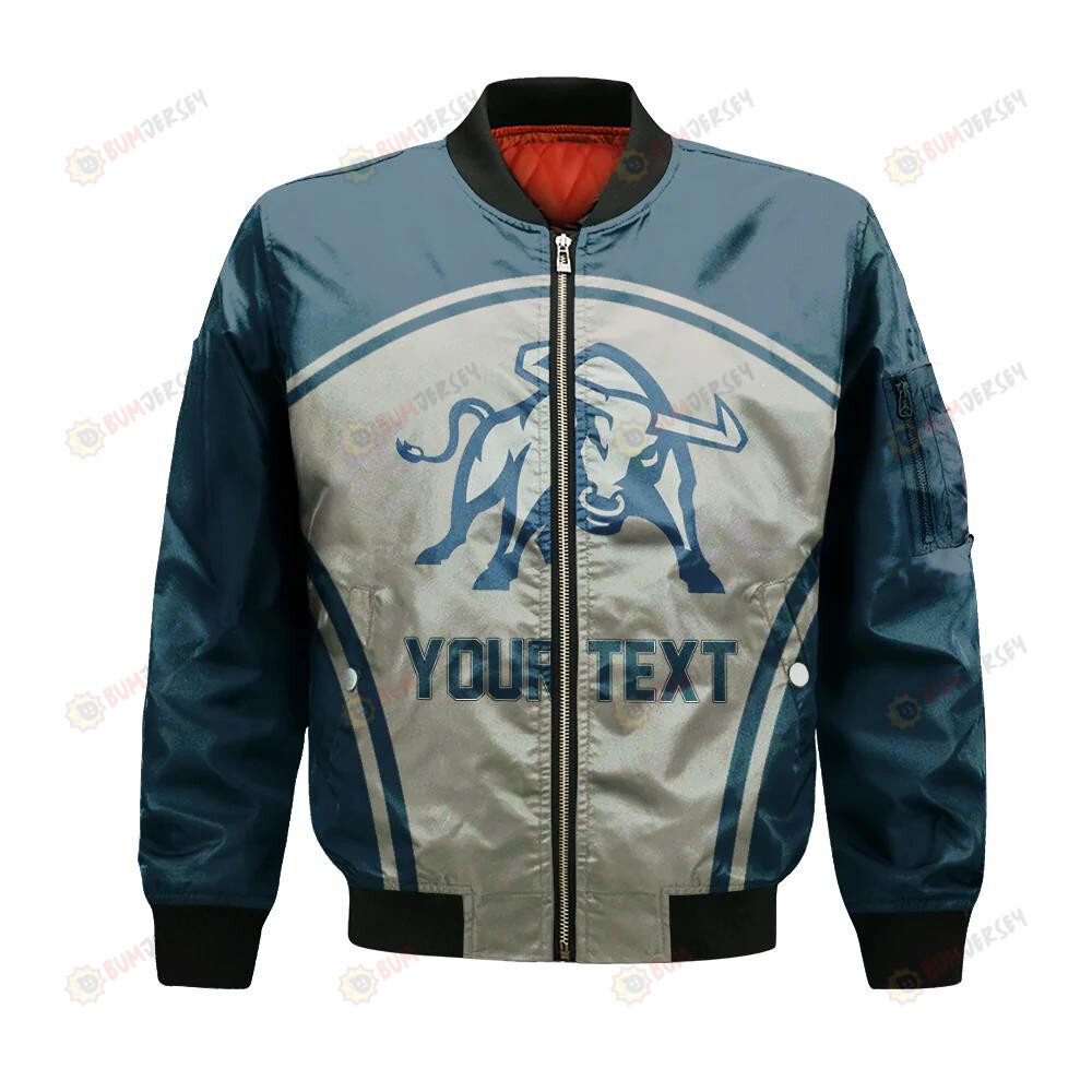 Utah State Aggies Bomber Jacket 3D Printed Custom Text And Number Curve Style Sport