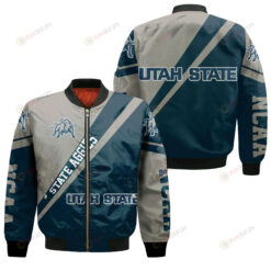 Utah State Aggies Logo Bomber Jacket 3D Printed Cross Style