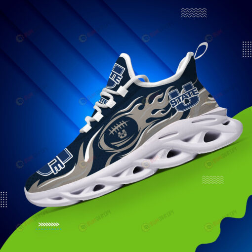 Utah State Aggies Logo Fireball Pattern 3D Max Soul Sneaker Shoes