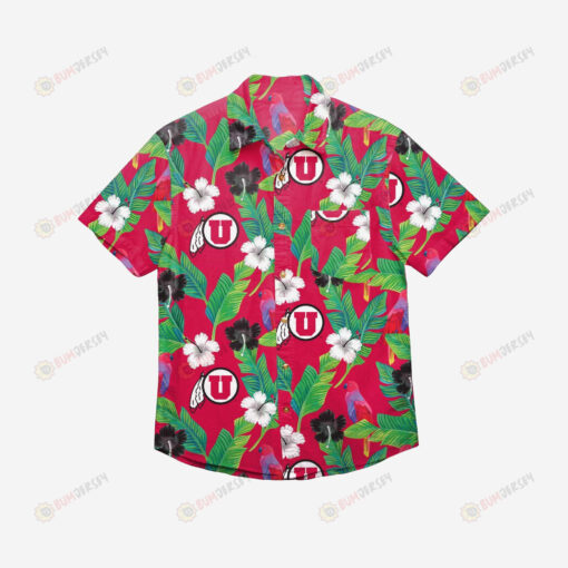 Utah Utes Floral Original Button Up Hawaiian Shirt