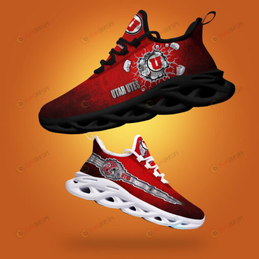 Utah Utes Logo Broken Pattern 3D Max Soul Sneaker Shoes