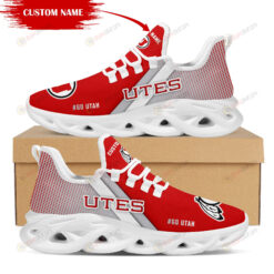 Utah Utes Logo Custom Name Pattern 3D Max Soul Sneaker Shoes